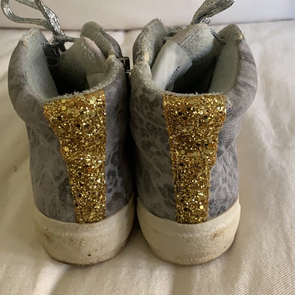 Meline Leopard & Sparkle back High Top Sneakers - Picture 3 of 5